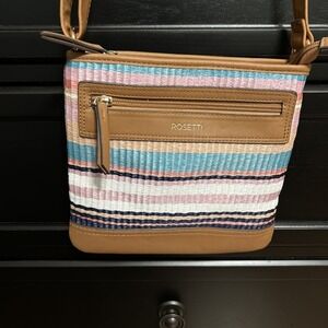 Rosetti Womens Crossbody Bag Striped Pattern ‎ Adjustable Strap